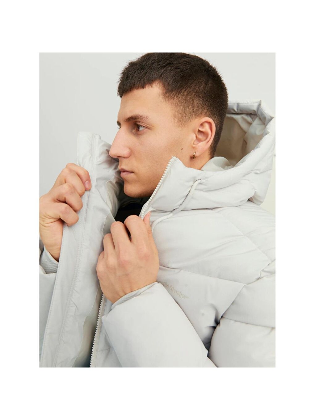 Jack & Jones Bej Vesterbro Puffer Sn Erkek Bej Kapüşonlu  Şişme Mont - 3