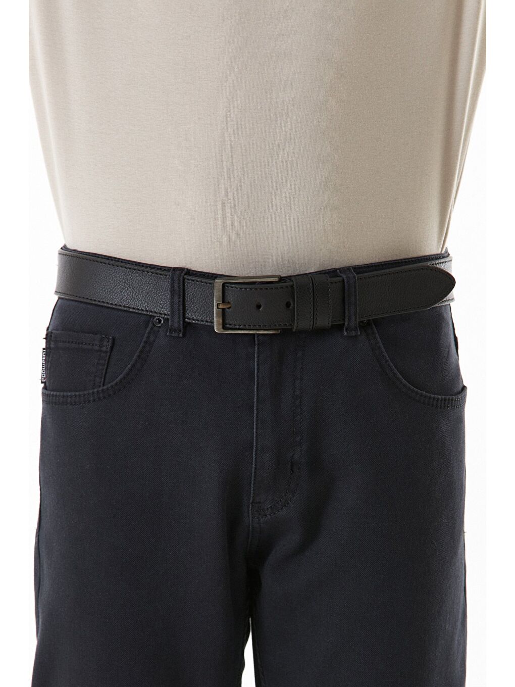 Siyah Spor Suni Deri Kemer