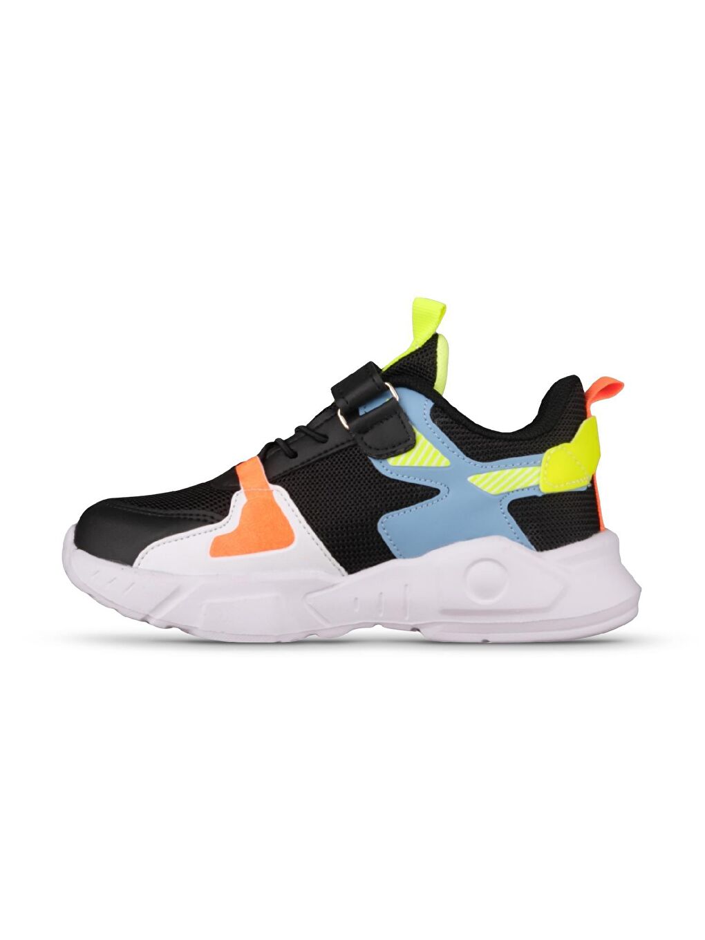 M.P ONE Siyah MP ONE GlowSprint Çocuk Velcro SİYAH-MAVİ Sneaker - 1