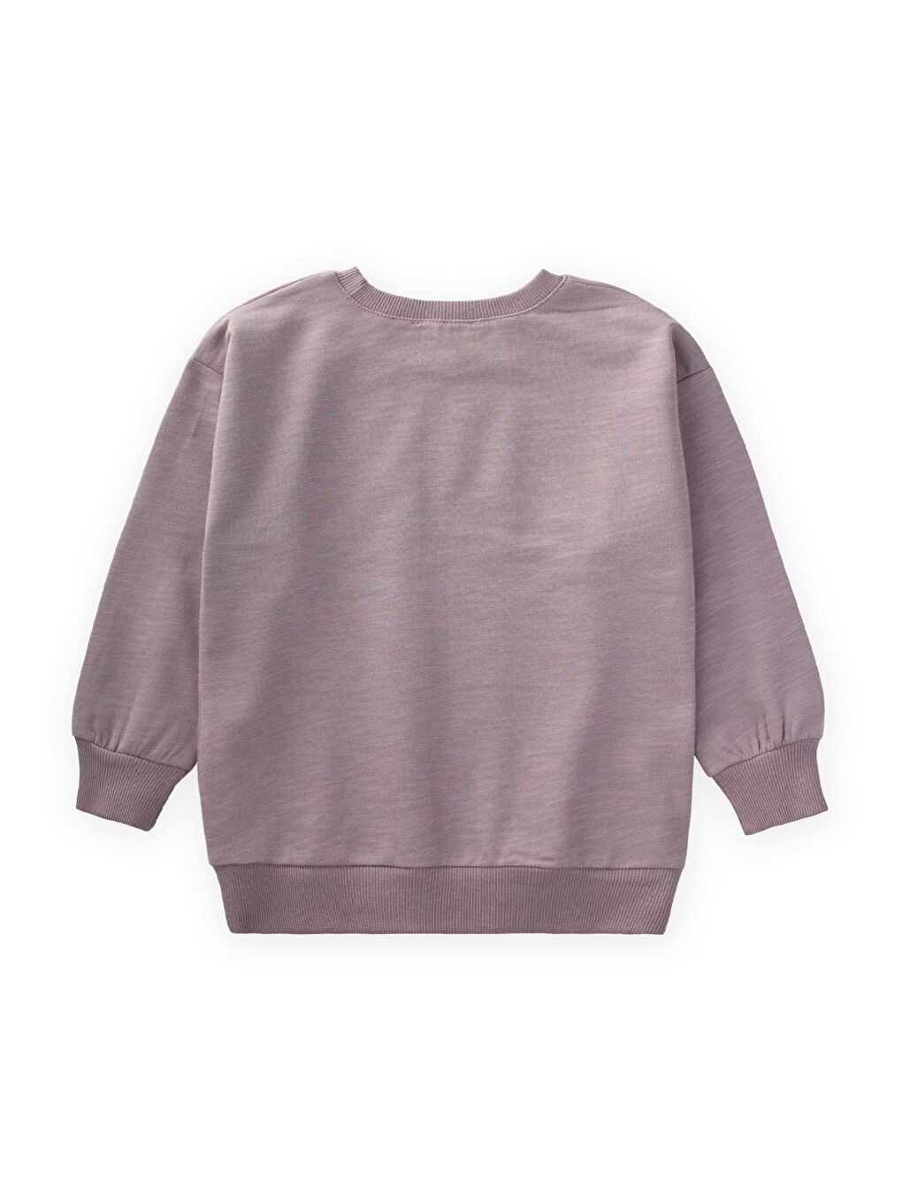 CİGİT Etiket Detaylı Sweatshirt 2-10 Yaş Lila - 1