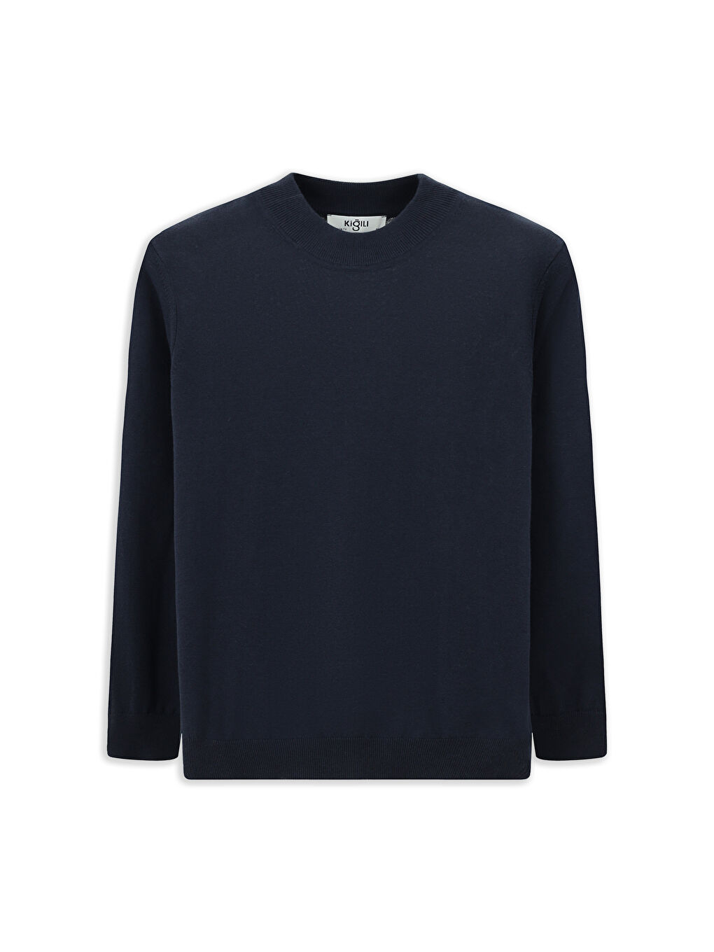 Lacivert Bato Yaka Regular Fit Pamuklu Kaşmirli Triko Kazak-6