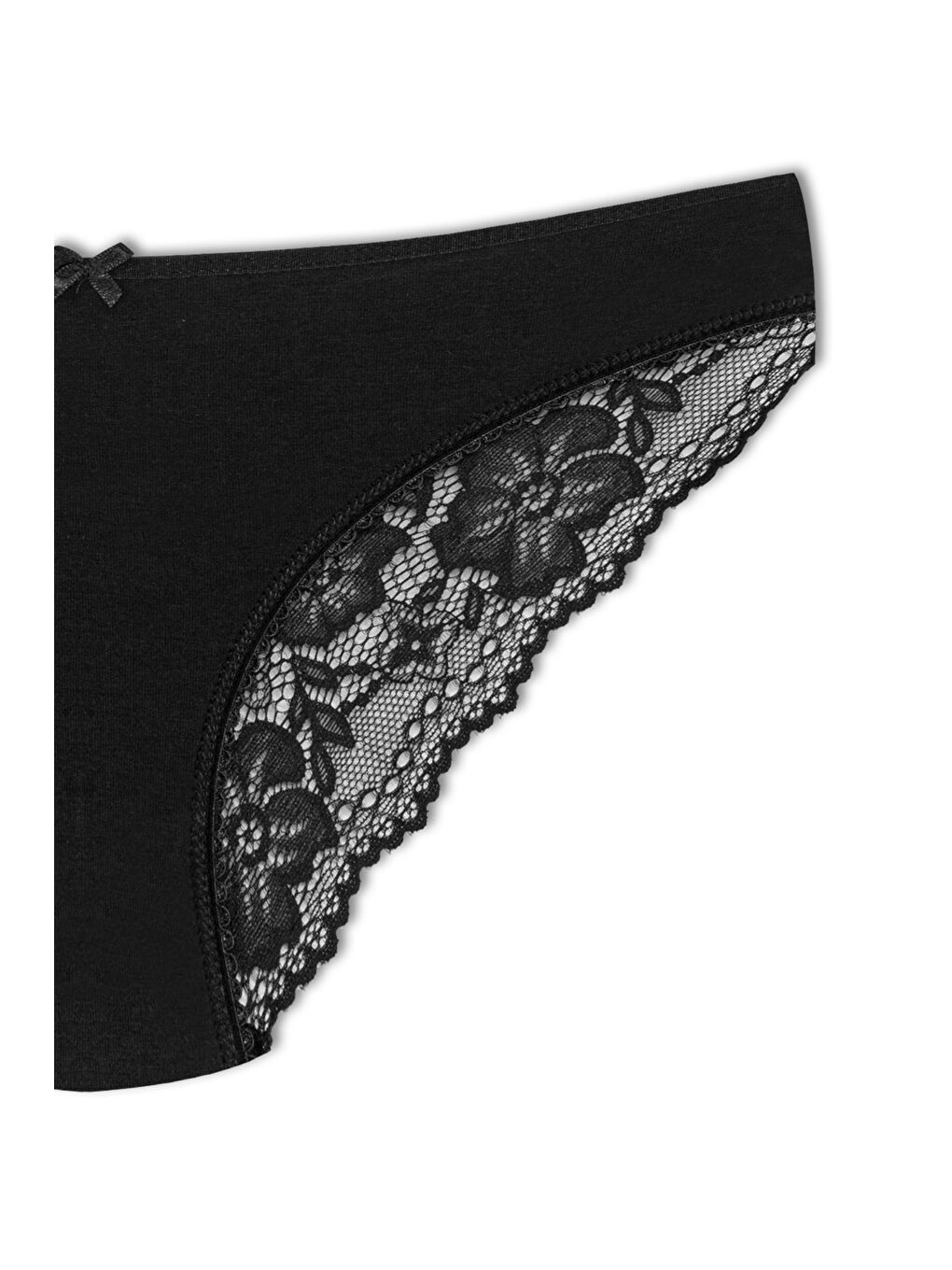 Karışık Pamuklu Arkası Yarım Dantel Slip Kadın Külot 5'li-11