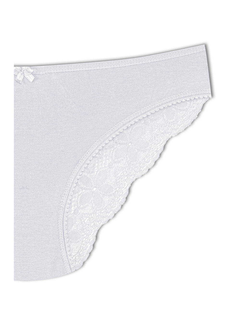 Lacivert Pamuklu Arkası Yarım Dantel Slip Kadın Külot 5'li-9