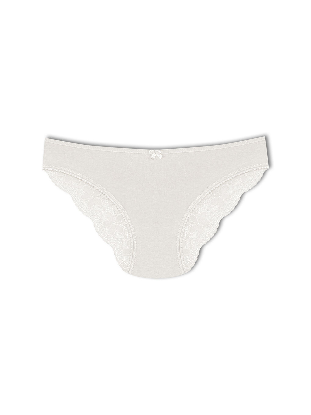 Lila Pamuklu Arkası Yarım Dantel Slip Kadın Külot 3'lü-2