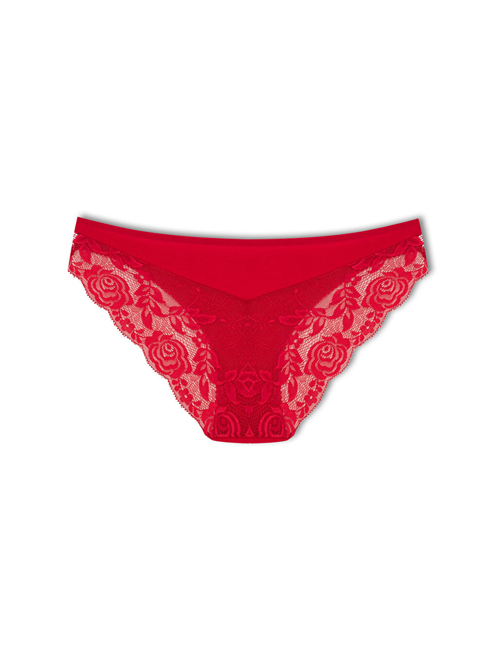 Lila Pamuklu Arkası Yarım Dantel Slip Kadın Külot 3'lü-6