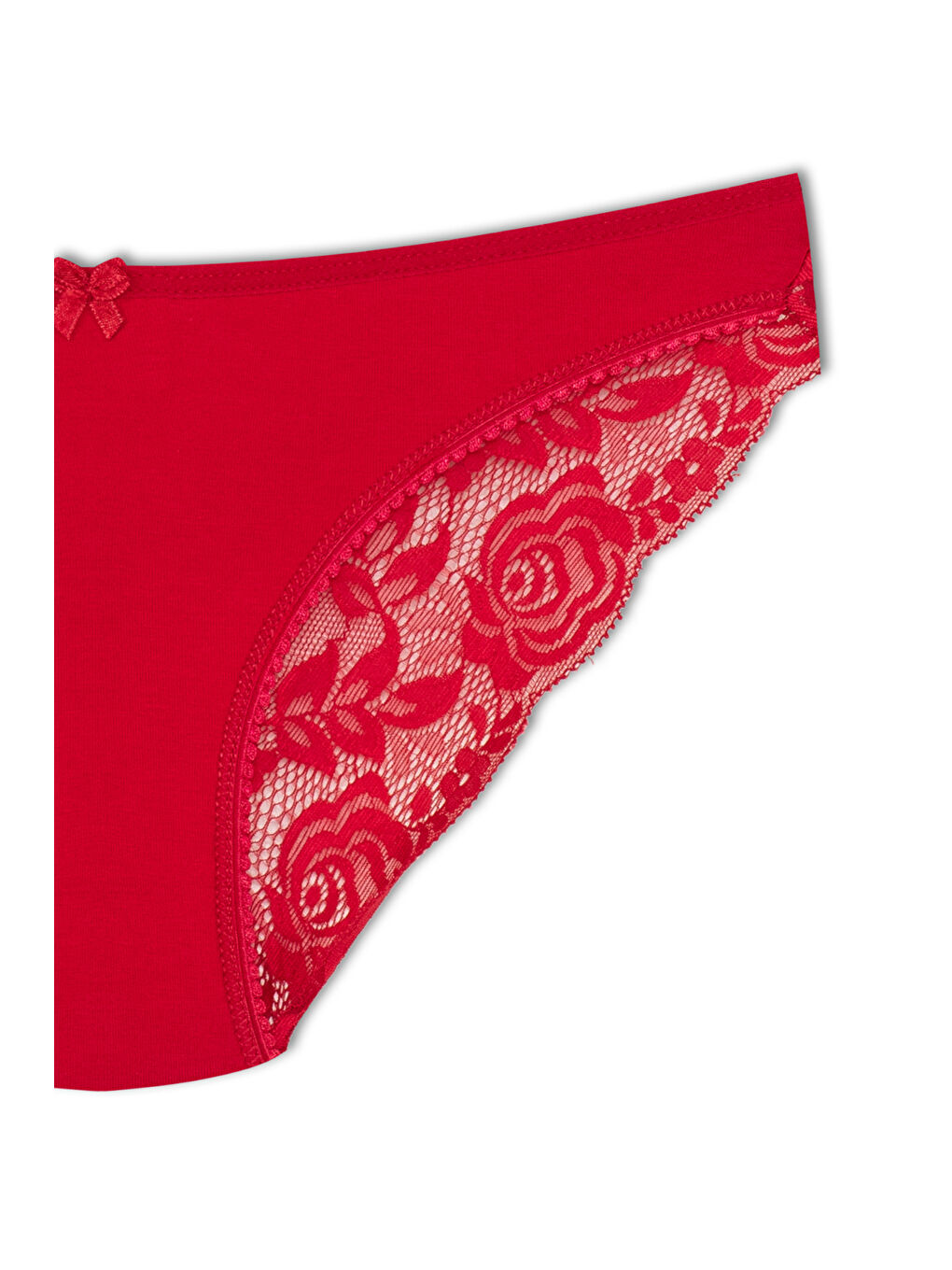 Lila Pamuklu Arkası Yarım Dantel Slip Kadın Külot 3'lü-9