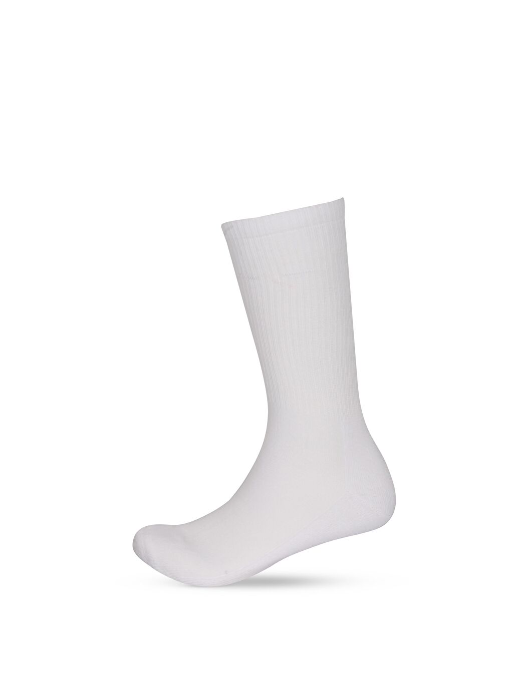 Unisex Havlu Taban Uzun Konç Basic Soket Çorap Beyaz-1