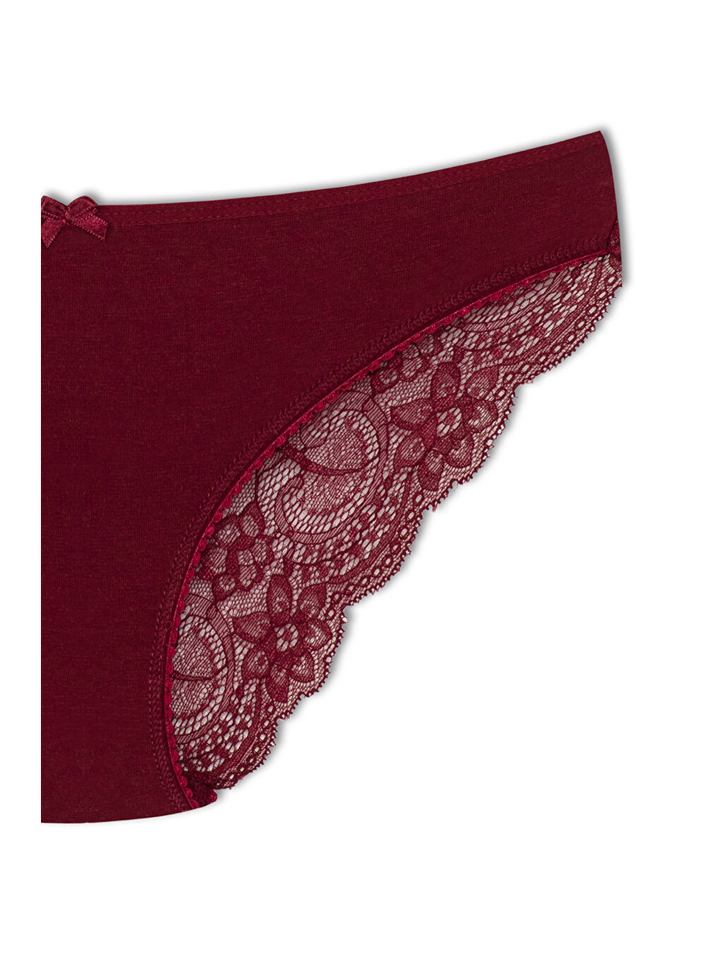 Lacivert Pamuklu Arkası Yarım Dantel Slip Kadın Külot 3'lü-9