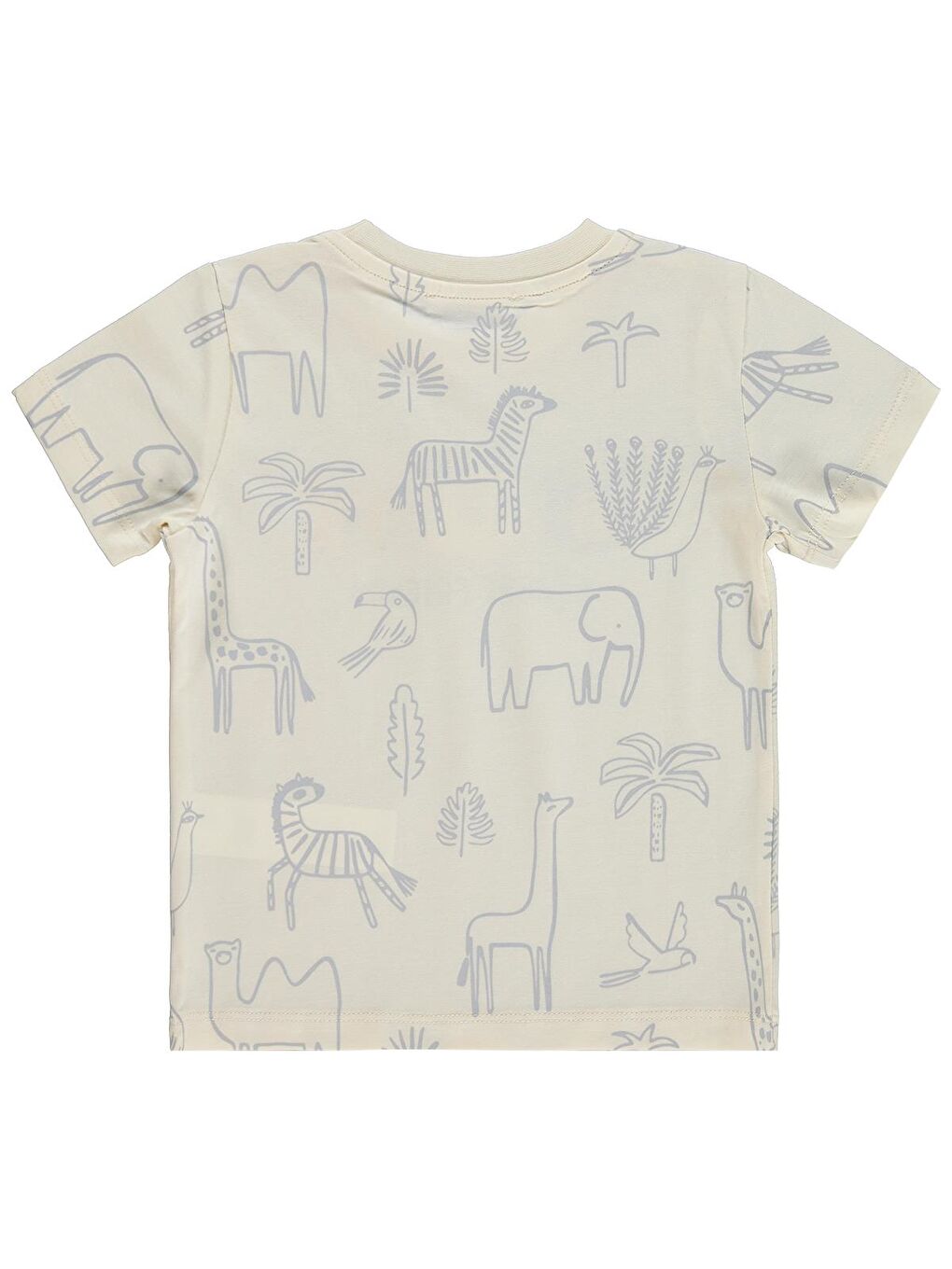 Boys Forest Frıends Baskılı 2-5 Yaş Tişört - Ekru-1