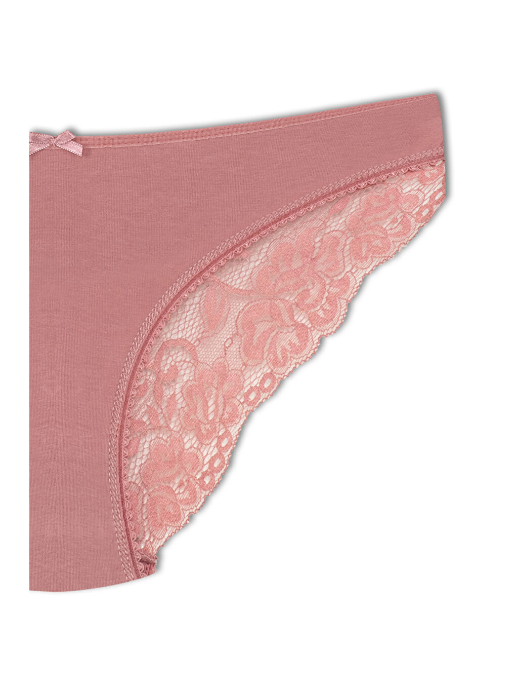 Mor Pamuklu Arkası Yarım Dantel Slip Kadın Külot 3'lü-9