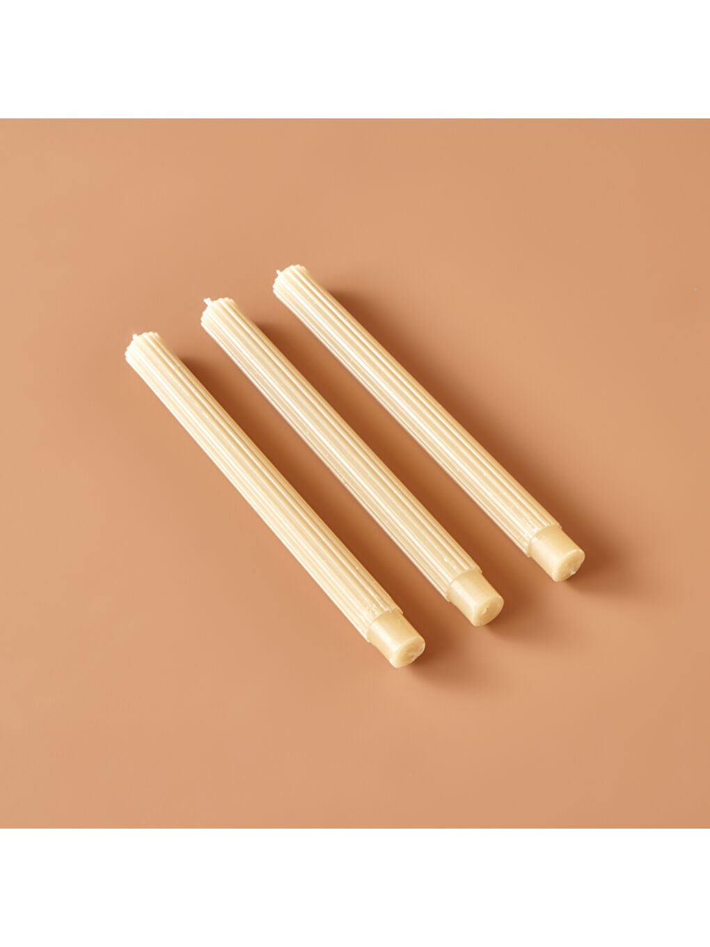 Tiana Şamdan 3'lü Mum Bej (23x23 cm)