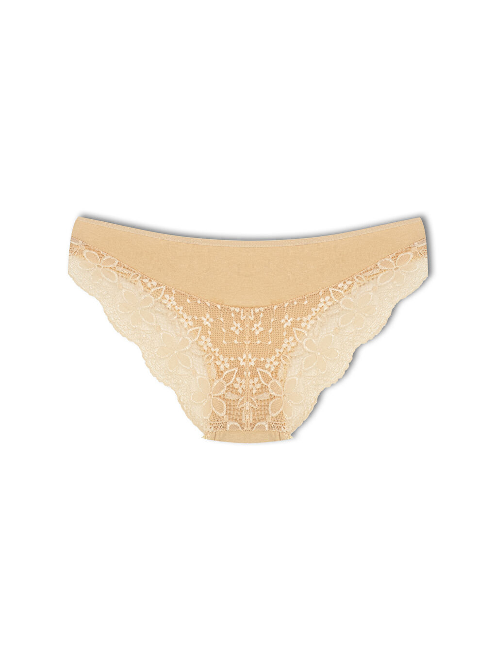 Karışık Pamuklu Arkası Yarım Dantel Slip Kadın Külot 7li-11