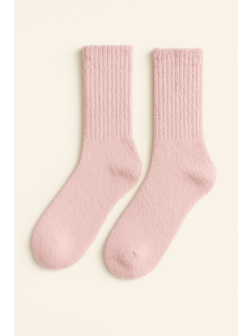 Unisex Kalın Tüylü Soket Çorap Pembe