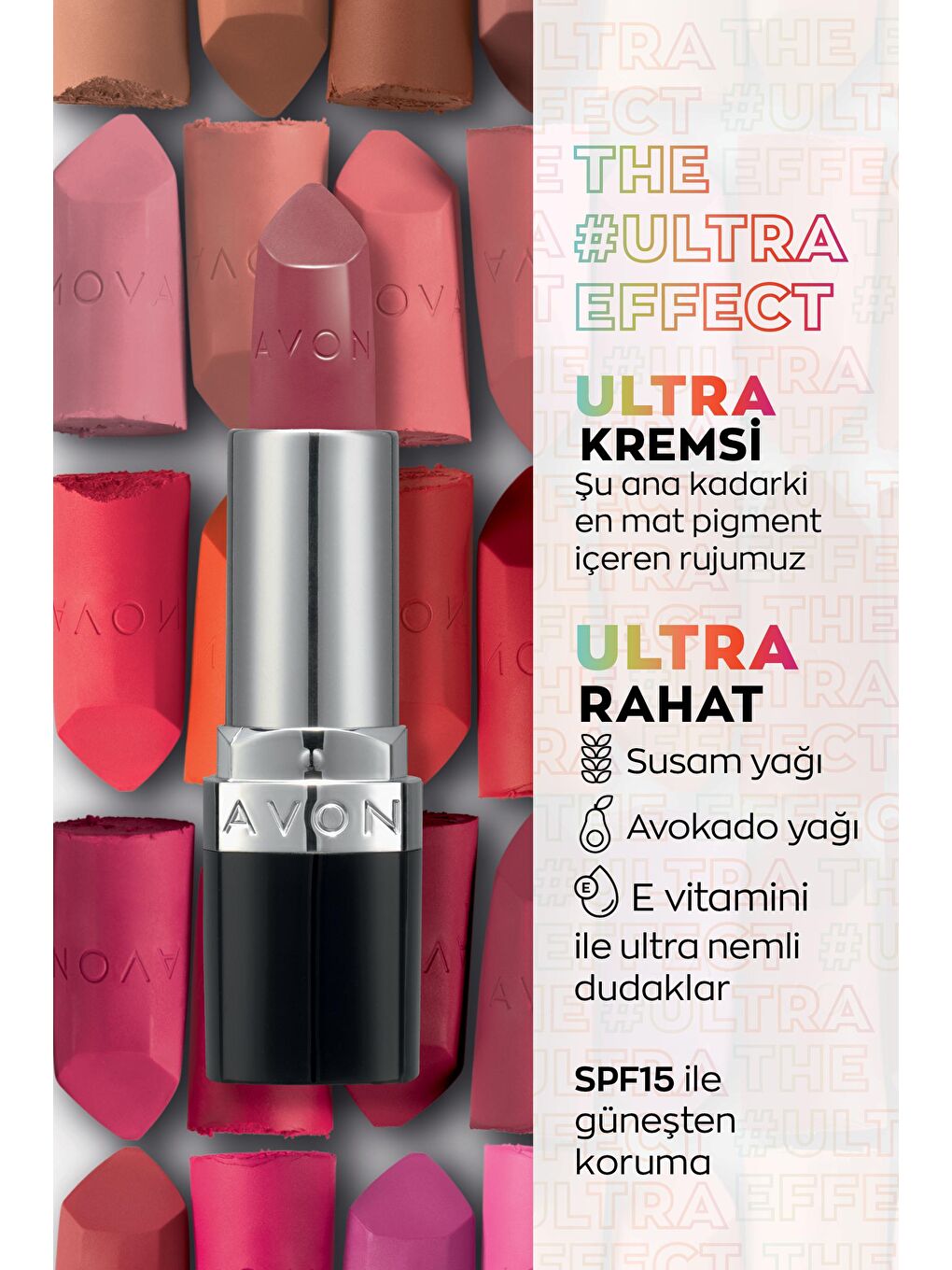 AVON Ultra Kremsi Ruj Toasted Rose - 1