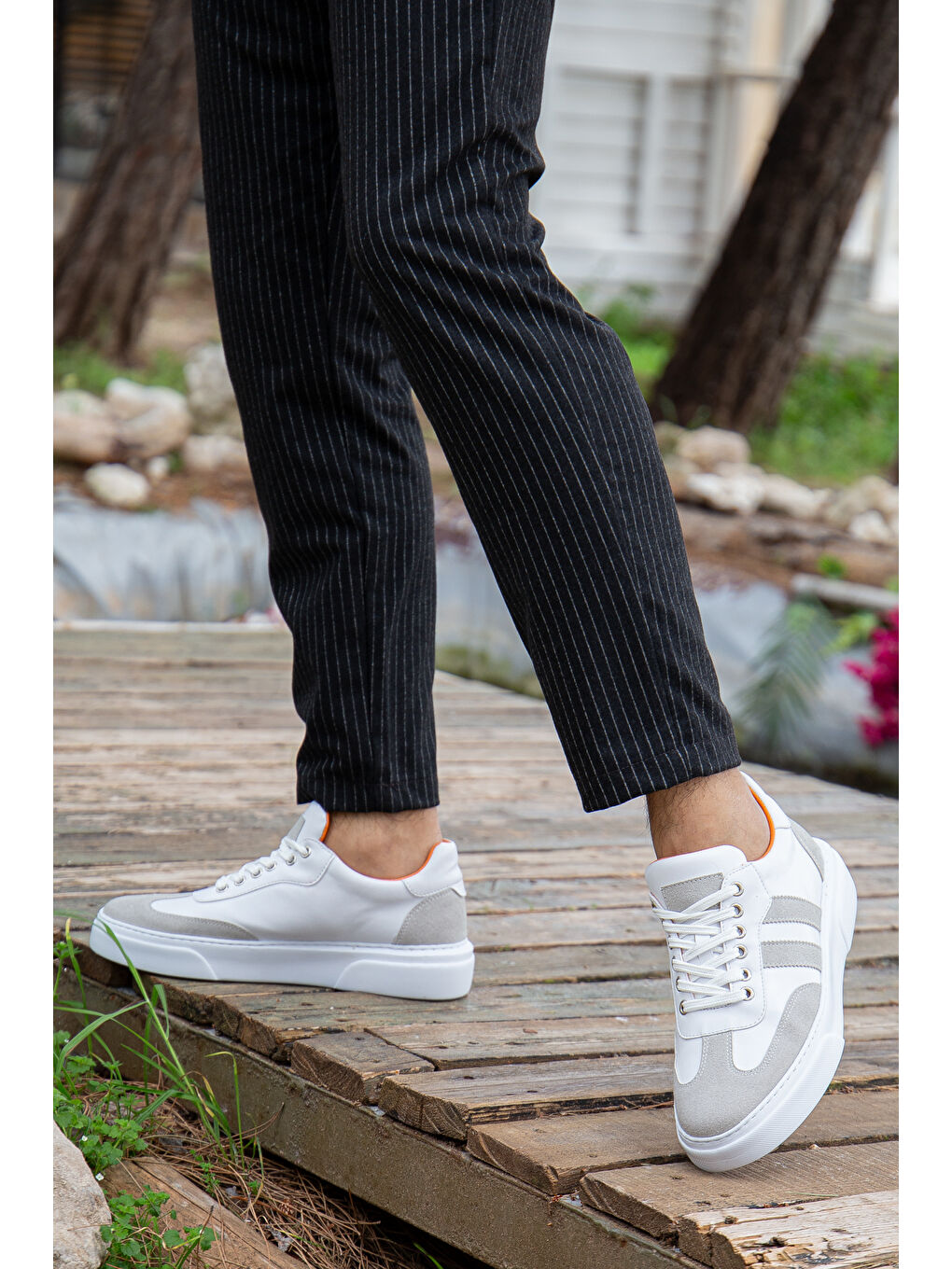 Beyaz Saphiro Günlük Ortopedik Erkek Sneaker Spor Ayakkabı