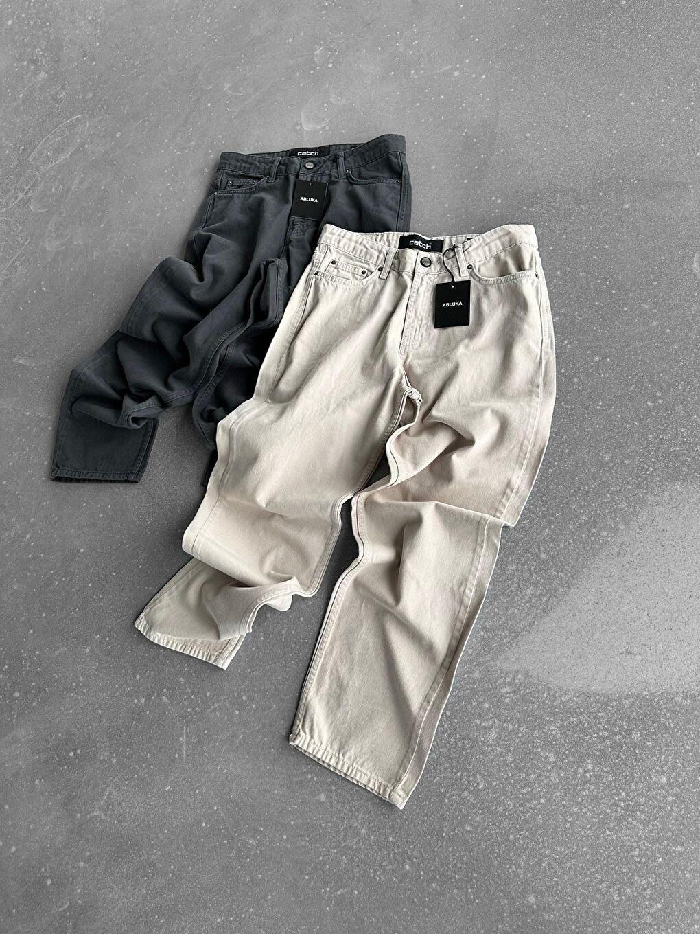 Yüksek Bel Erkek Pantolon Koyu Gri-2