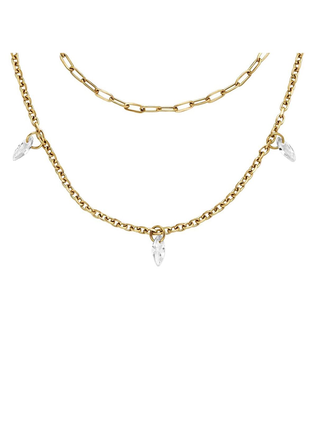 Sarı JF04894-710 Kadın Kolye-1