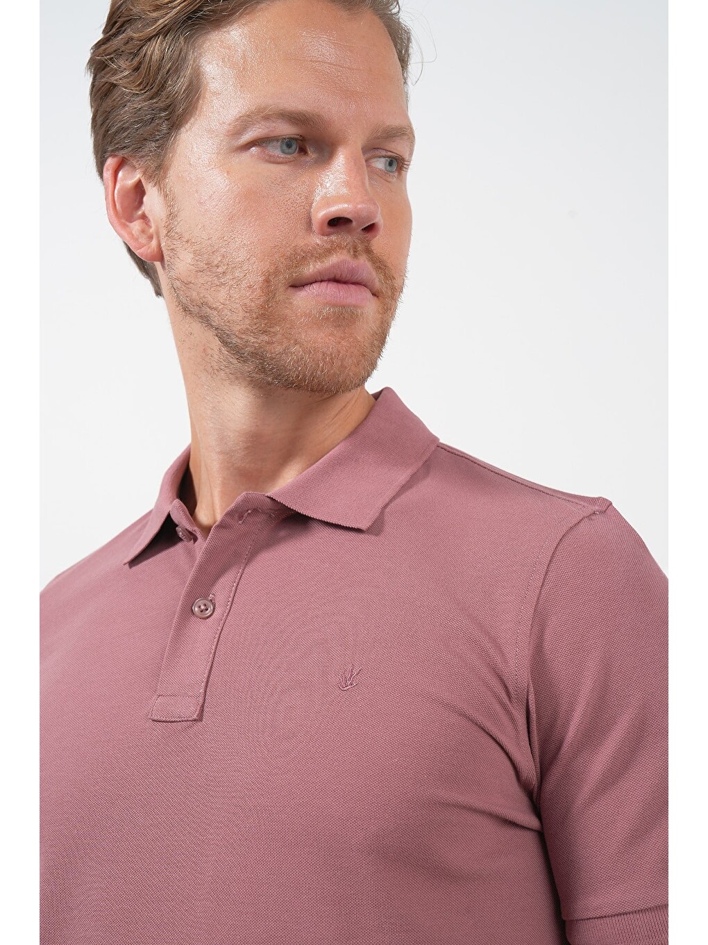 Pembe Polo Yaka Pike Kısa Kol Slim Fit Pamuklu Hediye Kutulu Tişört 1011260169-4