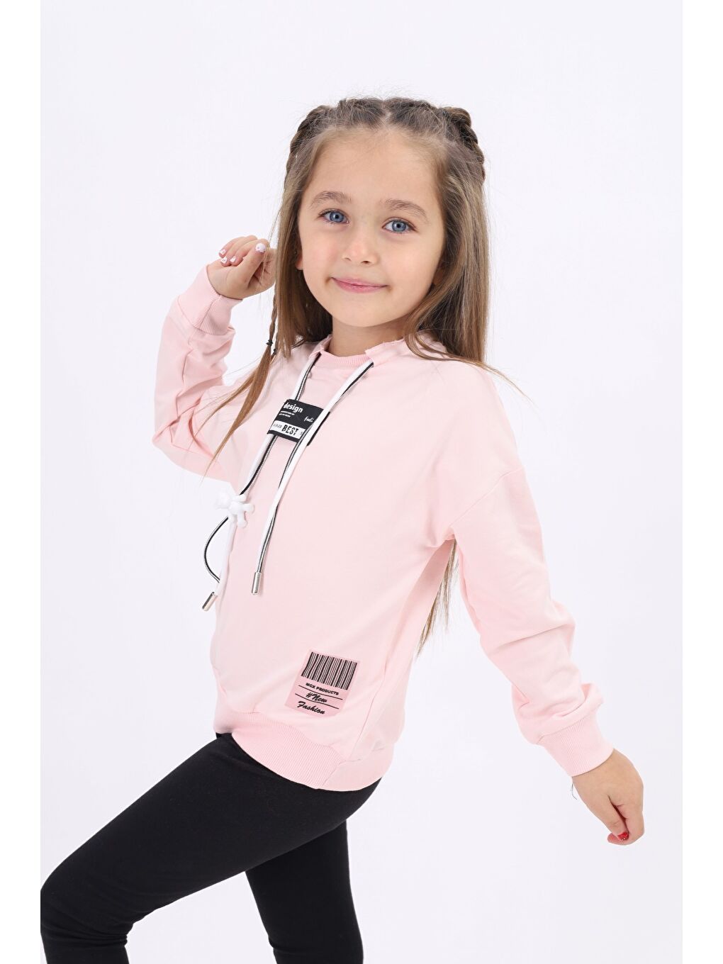 Toontoykids Pembe Kız Çocuk Baskılı Sweatshirt