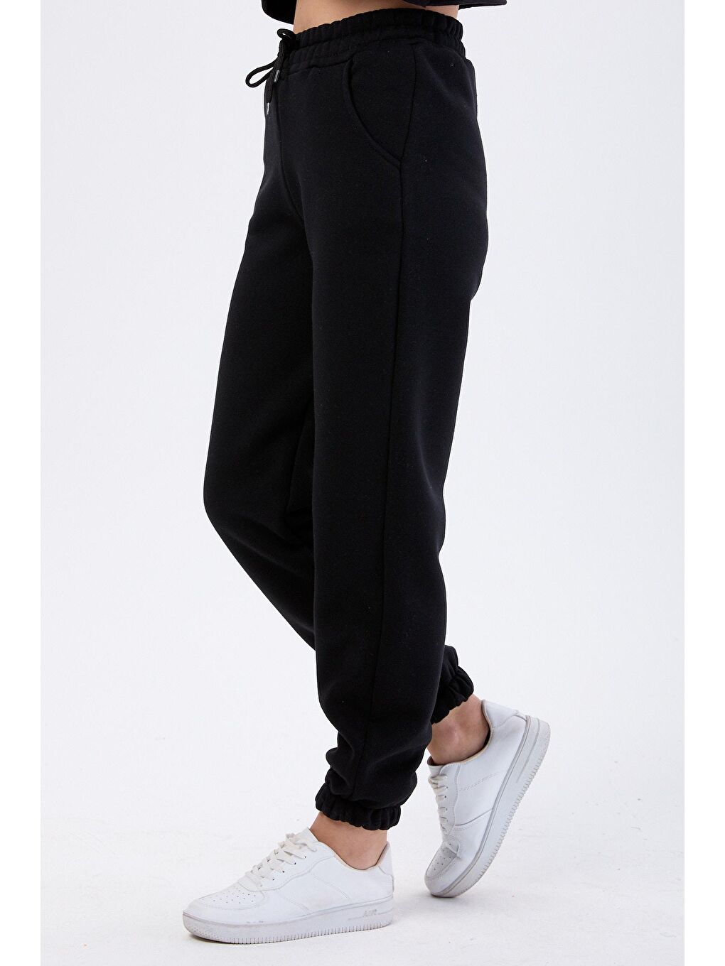 Orta Siyah Kadın Eşofman Altı - 24057-2