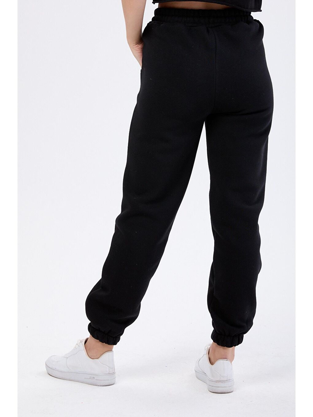 Orta Siyah Kadın Eşofman Altı - 24057-4