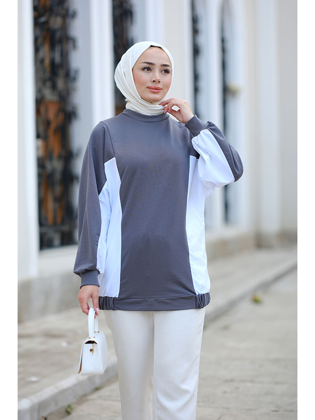 Locco Moda Gri Garnili Tunik Gri - 2