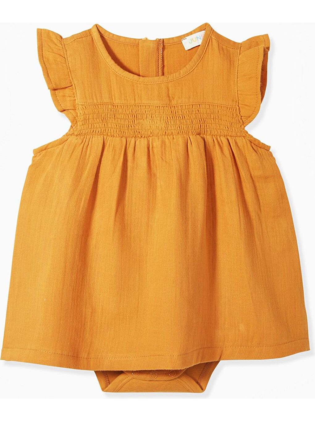 Kahverengi Kız Bebek Müslin Elbise