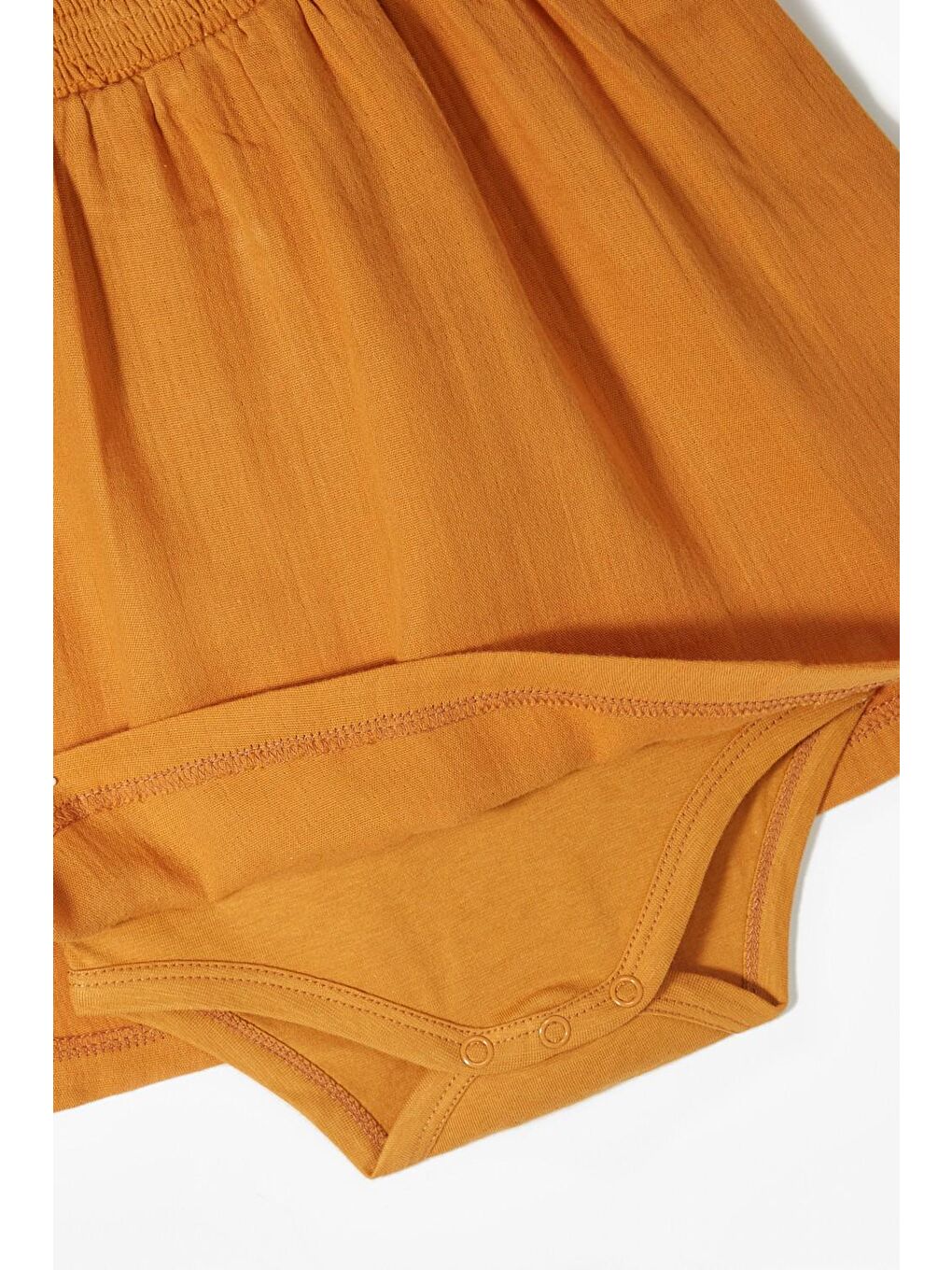 Kahverengi Kız Bebek Müslin Elbise-2