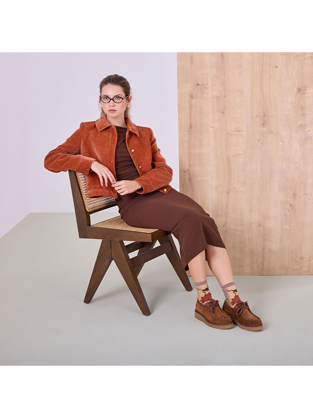 Kahverengi Kadın Sneaker ( Günlük) 25K12026XS Suede-6