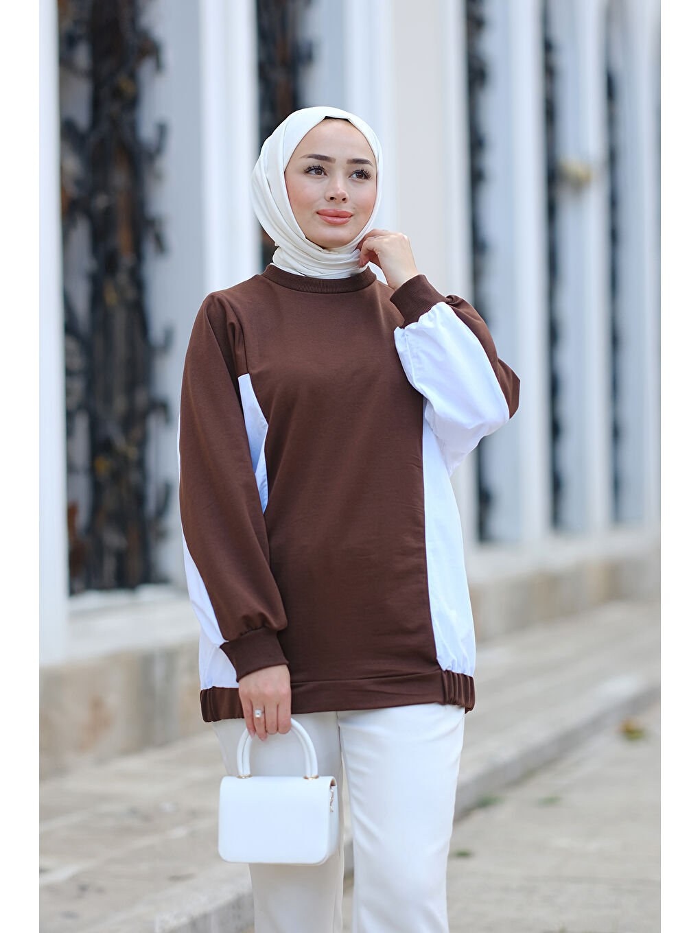 Locco Moda Kahverengi Garnili Tunik Kahverengi - 1