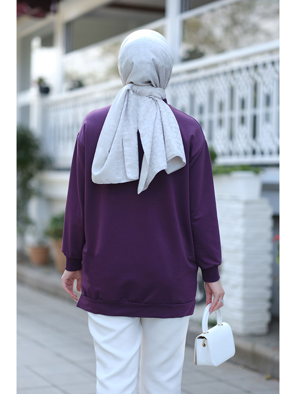 Locco Moda Mürdüm Nakış Aksesuarlı Tunik Mürdüm - 3