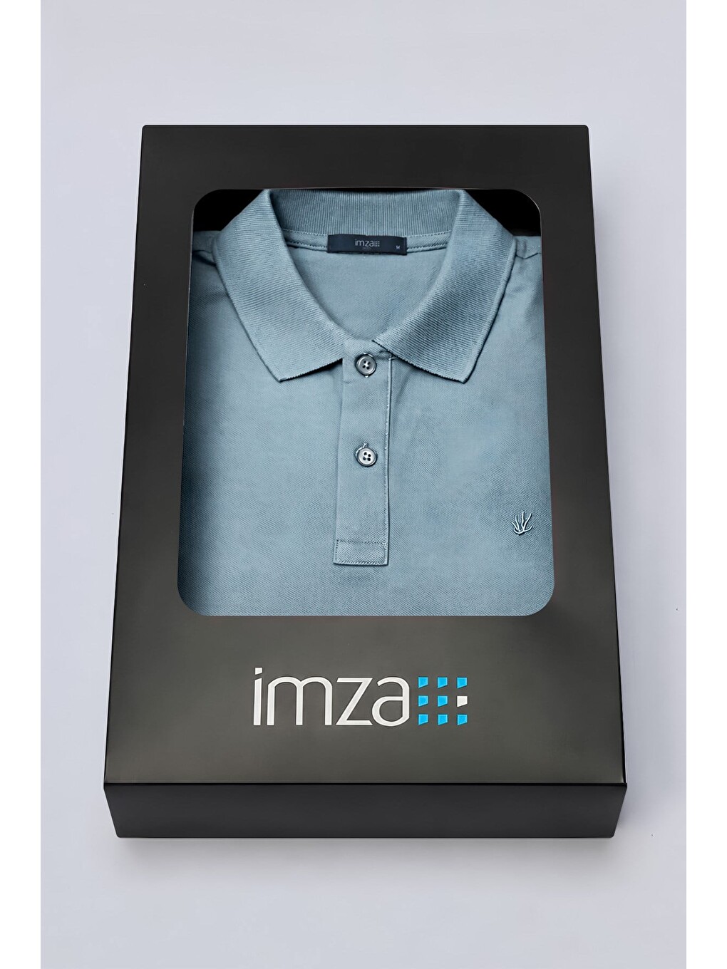 Mavi Polo Yaka Pike Kısa Kol Slim Fit Pamuklu Hediye Kutulu Tişört 1011260169-3