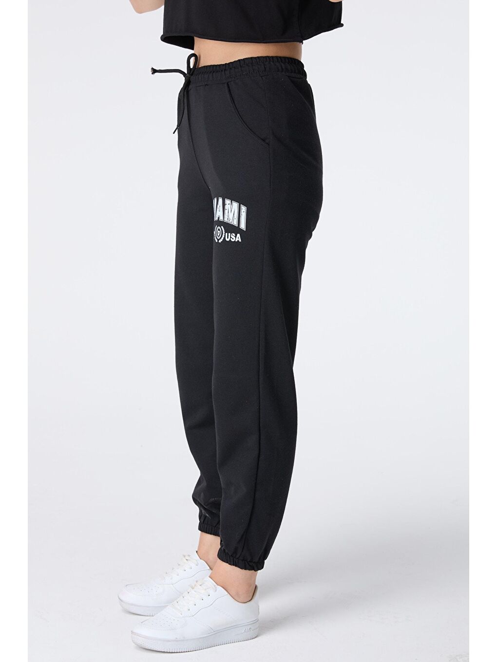 Orta Siyah Kadın Eşofman Altı - 23470-2