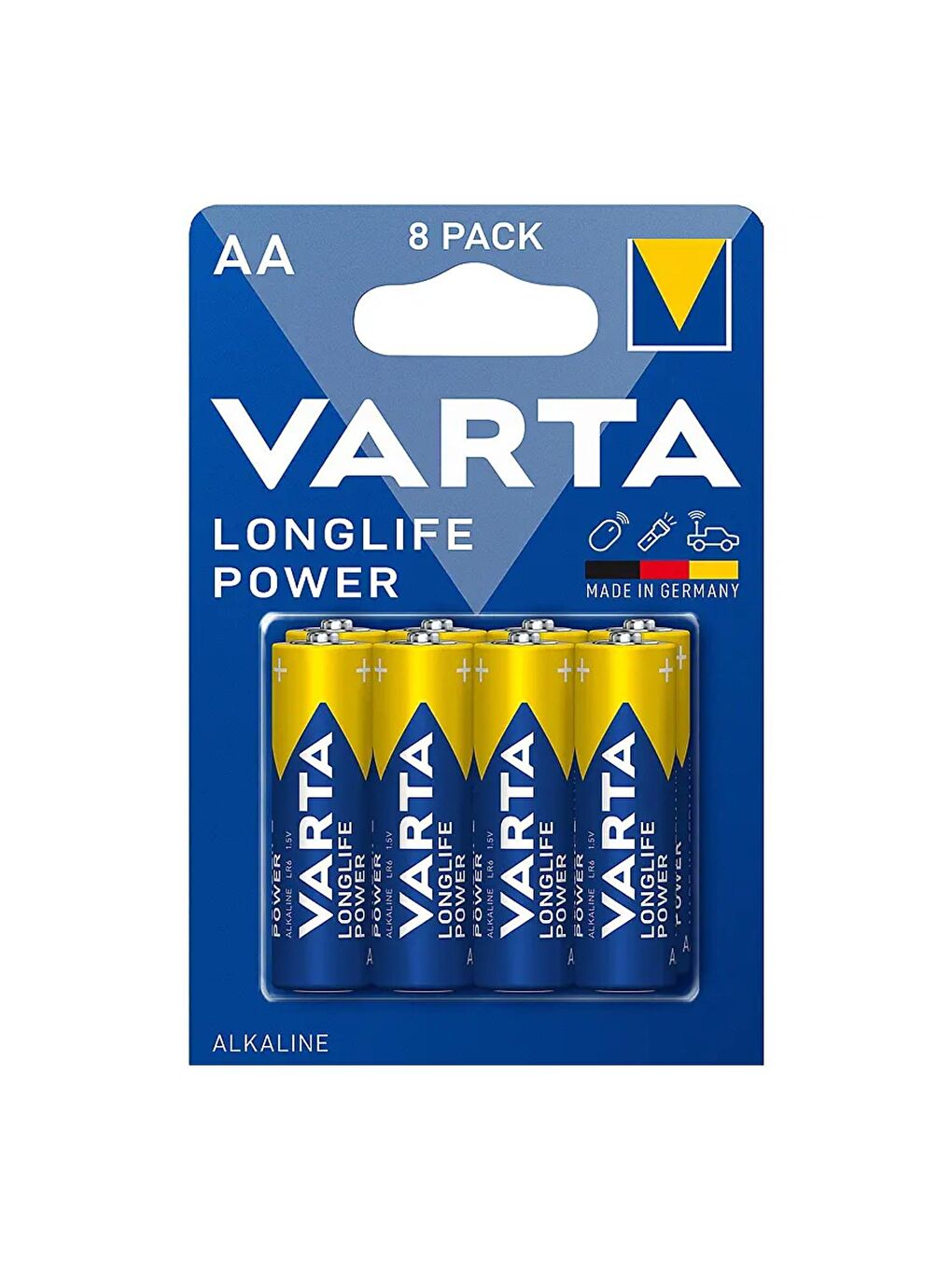 Varta Longlife Power AA Alkalin Kalem Pil 8 li Blister