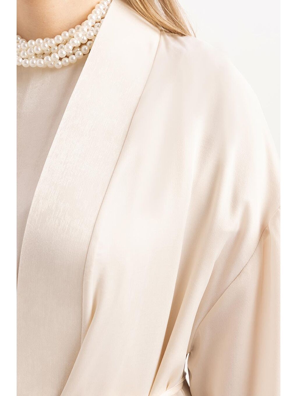 Beyaz Kemik-Bel Kuşaklı Abayalı Takım-6