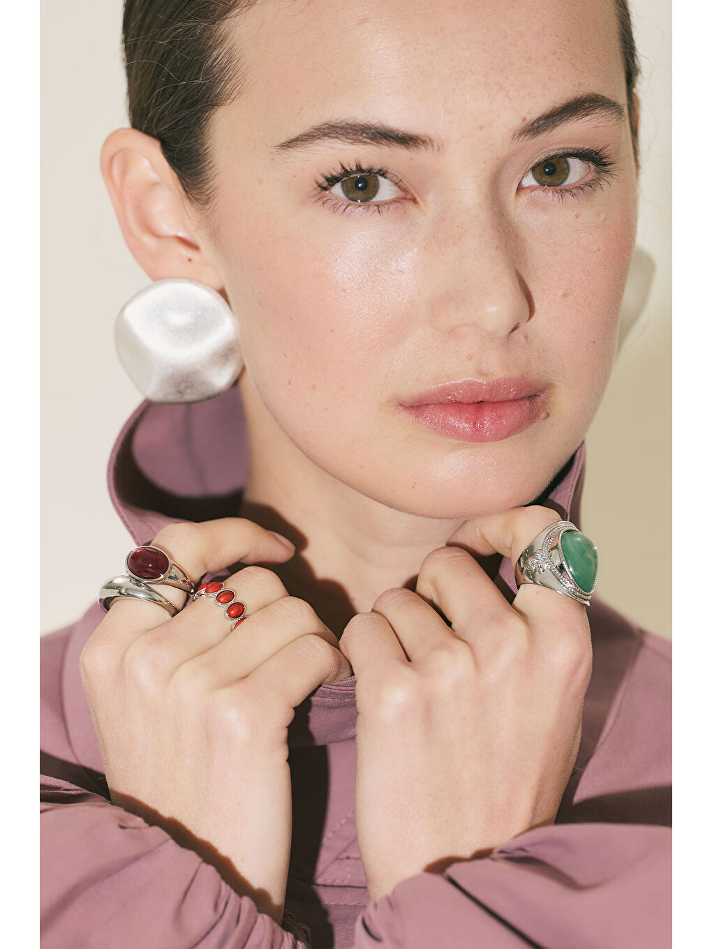 Gri Ocean Yüzük Seti Gümüş-1