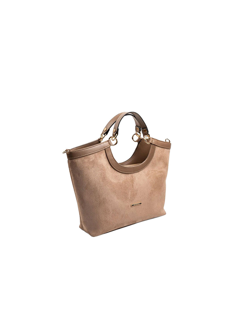 Bej Kadın SP1189-M12 SILVER POLO El Çantası Vizon-1