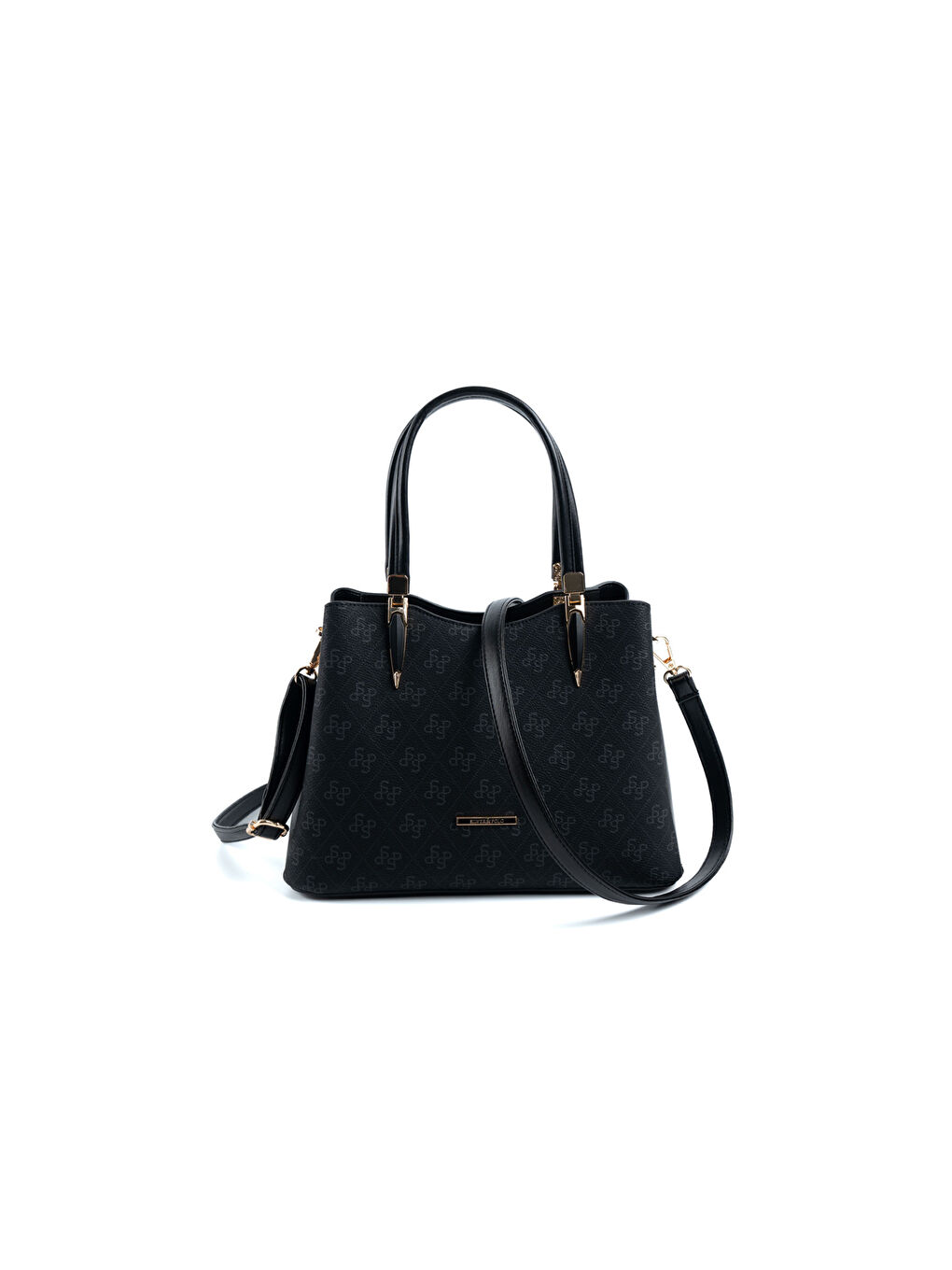 Siyah Kadın Omuz Çantası 1205-48157 SILVER POLO BAYAN ÇANTASI M178 SİYAH-MAT SİYAH-4