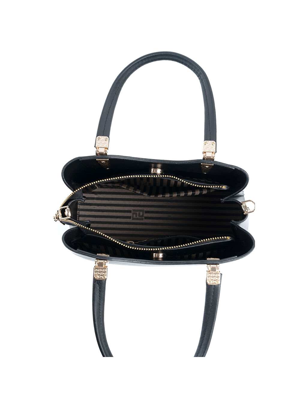 Siyah Kadın Omuz Çantası 1205-48157 SILVER POLO BAYAN ÇANTASI M178 SİYAH-MAT SİYAH-5