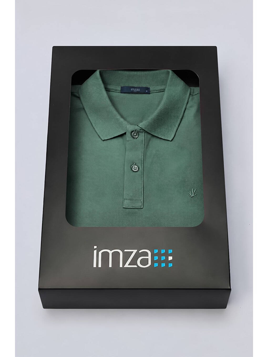 Yeşil Polo Yaka Pike Kısa Kol Slim Fit Pamuklu Hediye Kutulu Tişört 1011260169-3