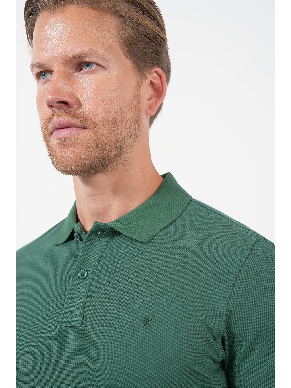 Yeşil Polo Yaka Pike Kısa Kol Slim Fit Pamuklu Hediye Kutulu Tişört 1011260169-4