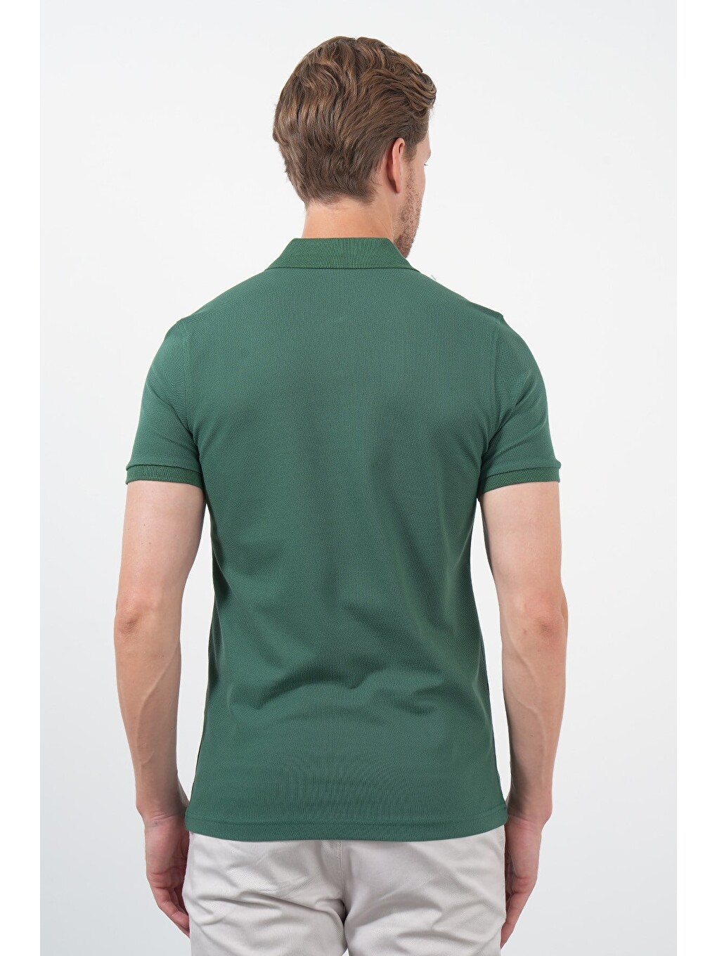 Yeşil Polo Yaka Pike Kısa Kol Slim Fit Pamuklu Hediye Kutulu Tişört 1011260169-5