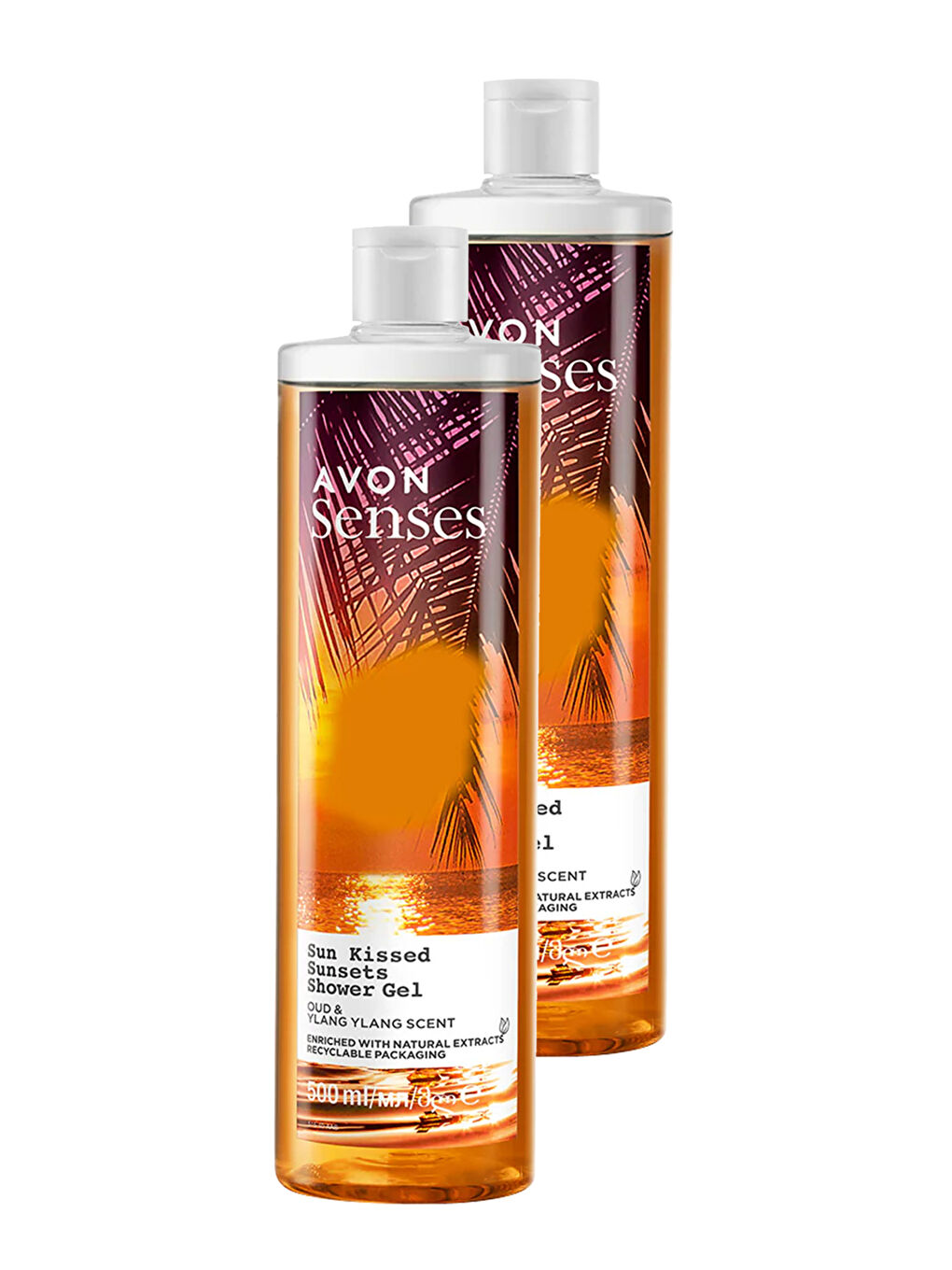 AVON Renksiz Senses Sun Kissed Sunsets Duş Jeli 500 Ml. İkili Set