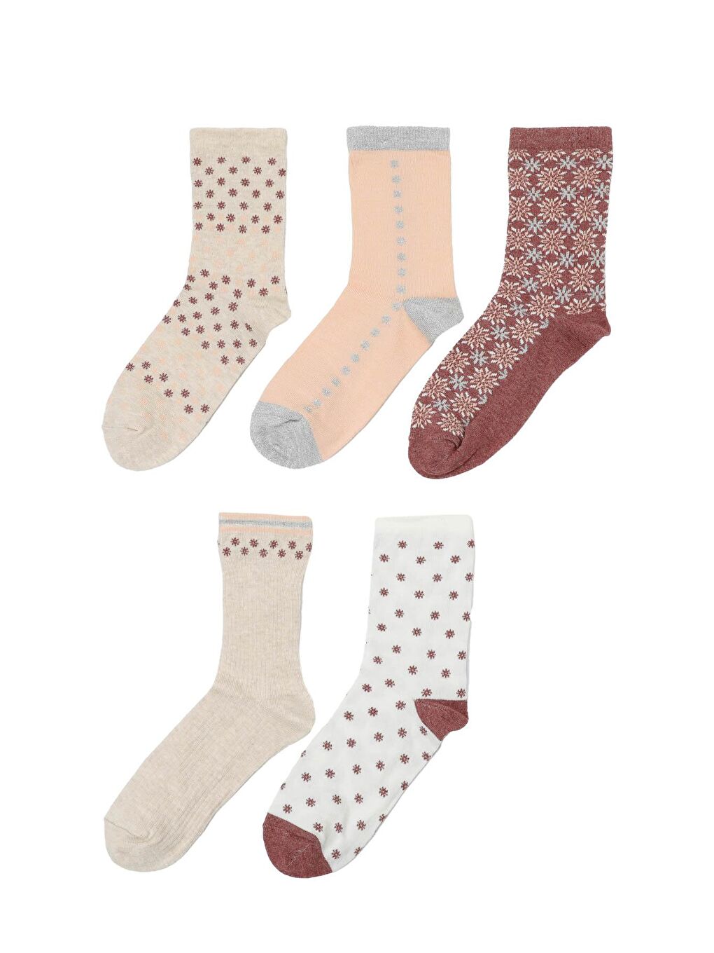 Bordo Kadın Soket Çorap