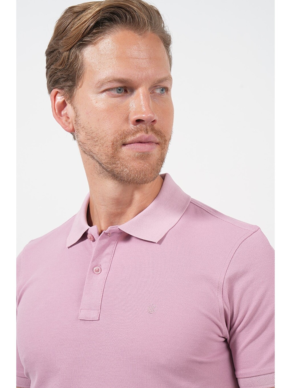 Mor Polo Yaka Pike Kısa Kol Slim Fit Pamuklu Hediye Kutulu Tişört 1011260169-4