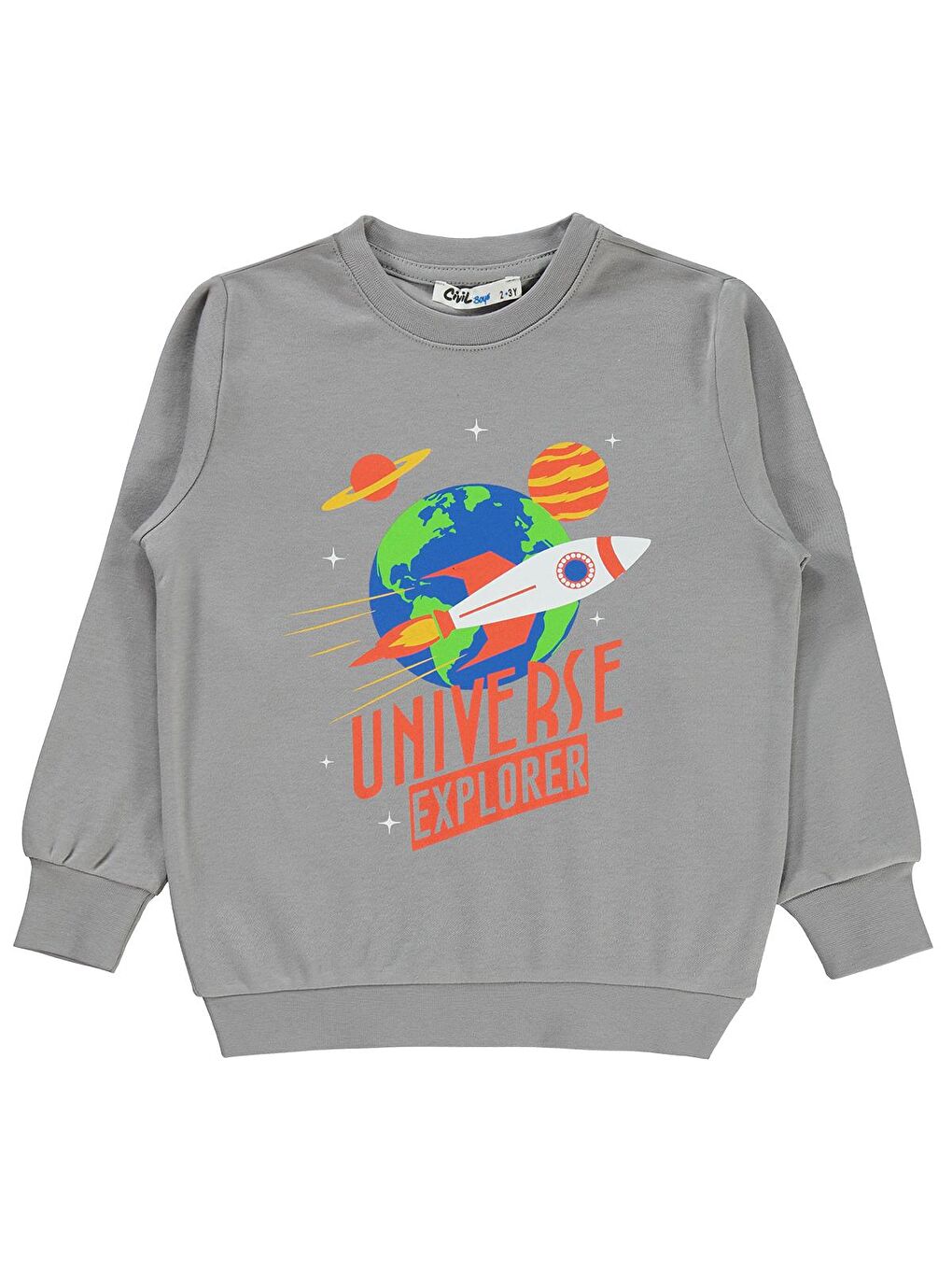 Boys Erkek Çocuk Sweatshirt 2-5 Yaş Gri