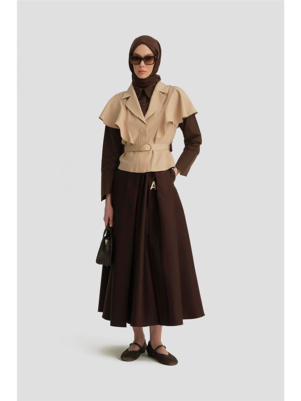 Ekru Kolu Seyyar Lyocell Ceket 25Y5906 Aytaşı-1