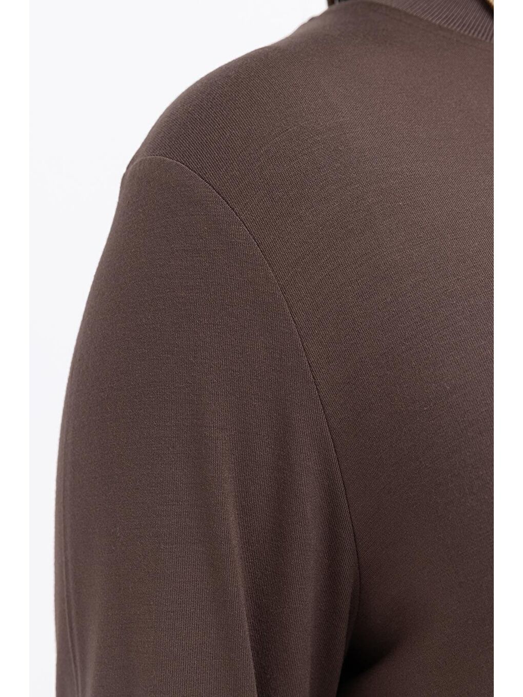 Kahverengi Kahve-Büyük Beden Elastanlı Pantolonlu Takım-5