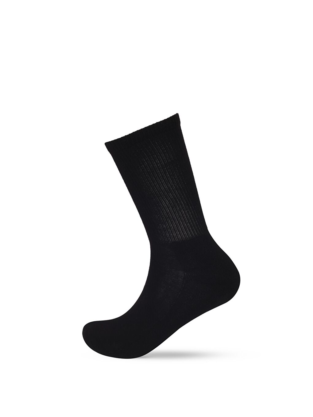 Unisex  Havlu Taban Uzun Konç Basic Soket Çorap Siyah-1