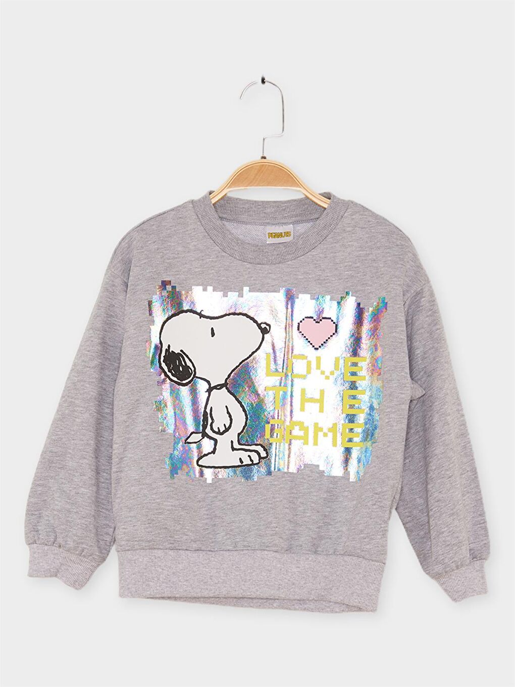 Supermino Gri Snoopy Lisanslı Çocuk Sweatshirt 21646